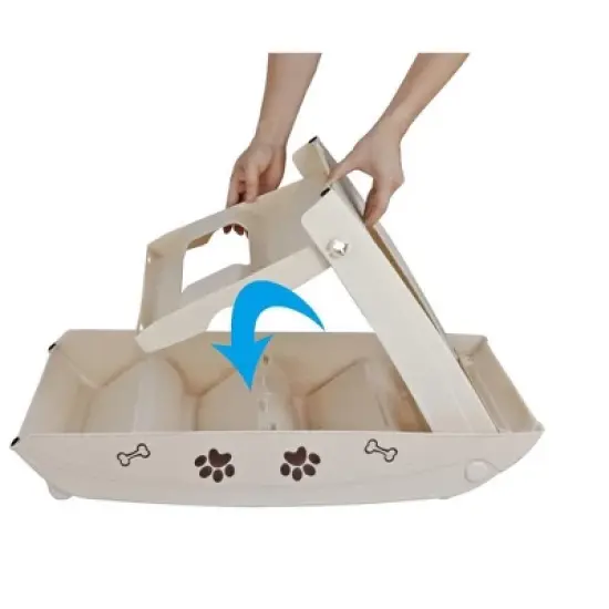 Folding Pet Dog Stairs Steps for high Bed Indoor Outdoor, with Siderails, Non-Slip Pads Foldable Plastic, Support up to 150 lbs image {3}