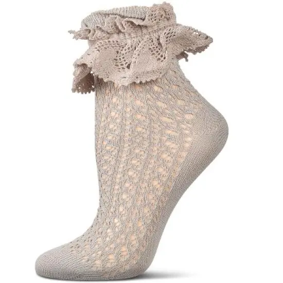 Memoi Women's Whimsy Lace Anklet Socks image {4}