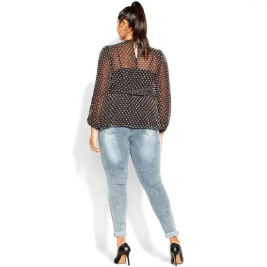 Women's Plus Size  Verity Top - black  | CITY CHIC image {1}