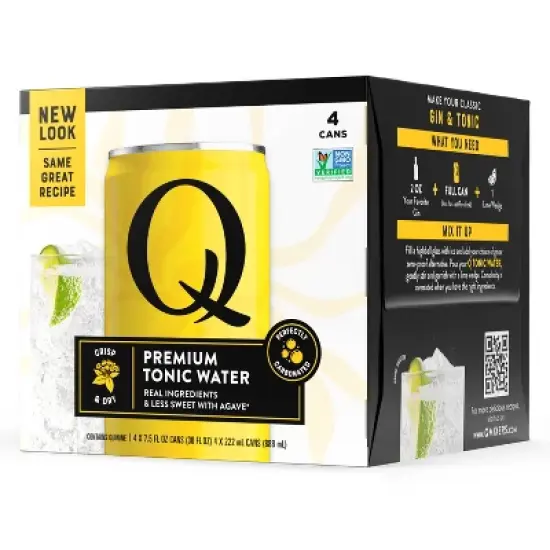 Q Mixers Tonic Water - 4pk/222ml Cans image {6}