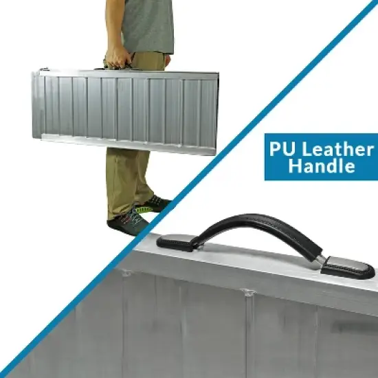 AllCure 3' (36" x 31") Extra Wide Aluminum Foldable Wheelchair Loading Ramp image {4}