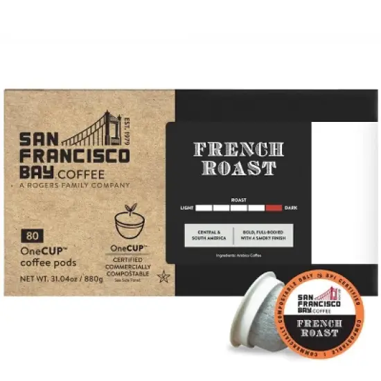 San Francisco Bay Coffee French Roast Dark Roast Coffee - 80ct image {1}
