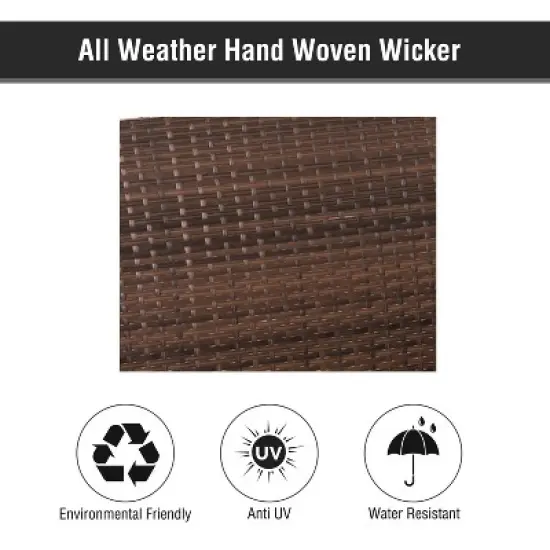 MOEPISY 2 Person Wicker Hanging Swing Bench, Front Porch Swing Outdoor Chair With Cushions image {4}