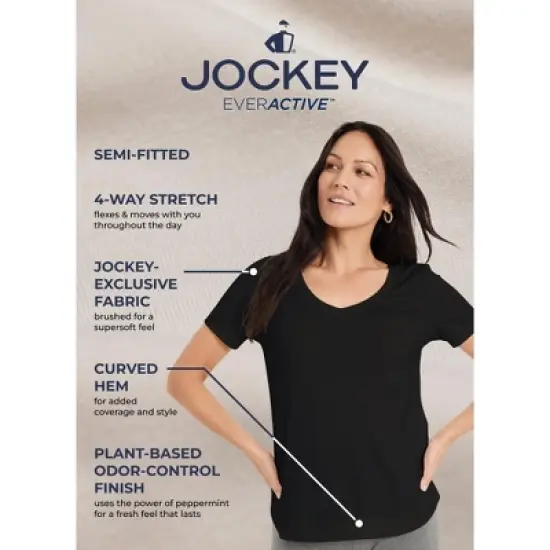 Jockey Women's EVERACTIVE V-Neck Tee image {2}