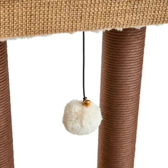Two by Two Lansing - Beige Scratching Post Cat Furniture - 39.6 in. Tall image {12}