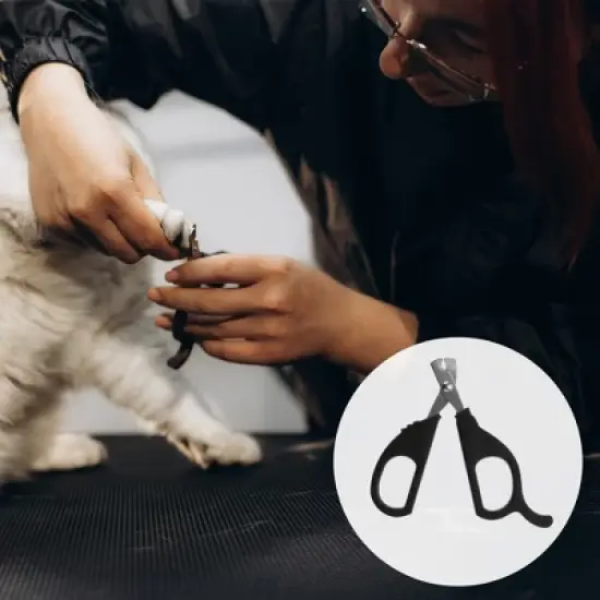 Durable Pet Nail Clippers with Tail Buckle 3.94"x2.56" Black 1 Pc image {1}