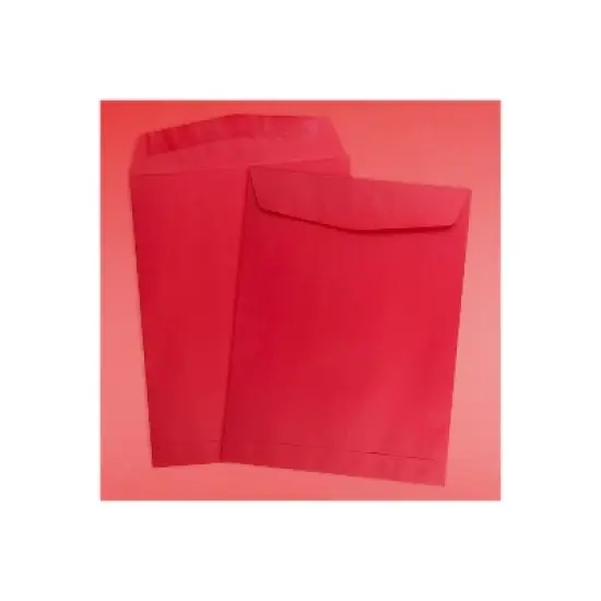JAM Paper Open End Catalog Envelope 9" x 12" Red 100/Box (80329) image {3}