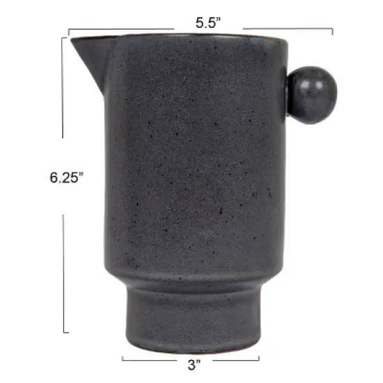 Storied Home Storied Home Modern Small Stoneware Pitcher or Vase image {2}