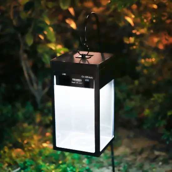 Techko Maid Solar Portable Outdoor Modern Lantern Matte Black image {2}