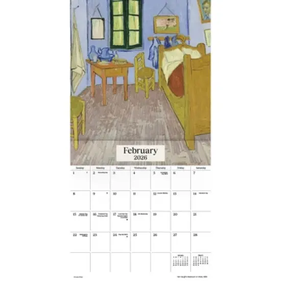 Trends International 2026 Van Gogh 12"x12" Wall Calendar image {2}