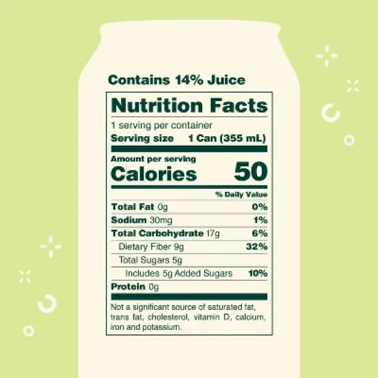 OLIPOP Ginger Ale Prebiotic Soda - 12 fl oz Can image {4}