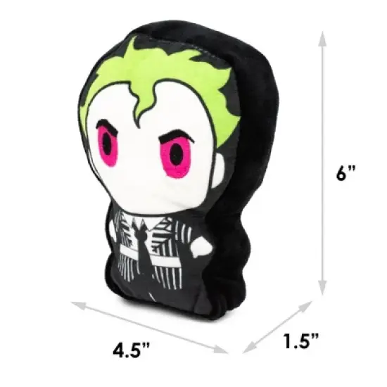 Buckle-Down Dog Toy Squeaker Plush - Chibi Beetlejuice Standing Pose image {3}