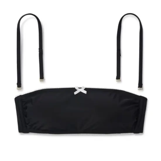 Women's Picot Bow Trim Bandeau Bikini Top - Wild Fable&trade; image {5}