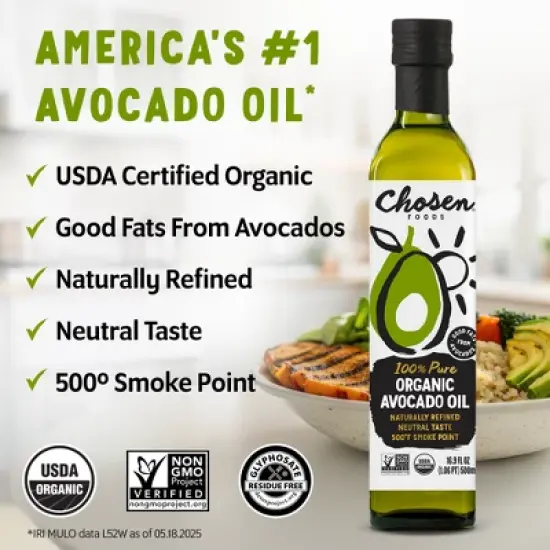 Chosen Foods Organic 100% Pure Avocado Oil - 16.9 fl oz image {3}