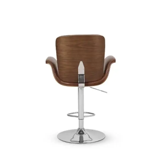 2pc Romer Mid Century Modern Bentwood Adjustable Swivel Counter Height Barstools - Christopher Knight Home image {7}