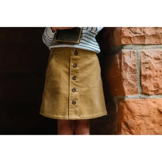 Hope & Henry Girls' Corduroy Cinch Waist Pull-On Skirt, Toddler image {3}