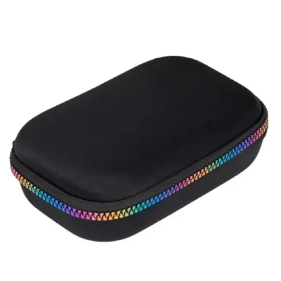ZIPIT Black Pencil Box with Rainbow Zip, Pencil Case image {7}