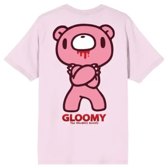 Gloomy Bear Sweets Crew Neck Short Sleeve Cradle Pink Women's T-shirt image {2}