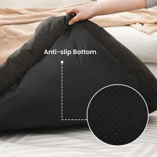 Heynemo Medium Dog Bed with Anti-slip Bottom & Removable Washable Cover, Plush Pet Bed for Dogs and Cats, Cat Couch Bed for Indoor, Outdoor image {3}