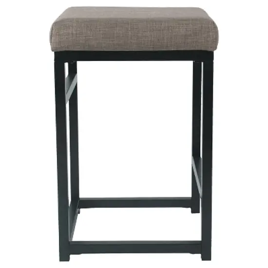 Open Back Metal Counter Height Barstool - HomePop image {3}