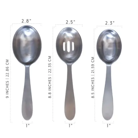 Darware Portion Control Serving Spoons (6-Piece Dining Set); w 1/4 Cup, 1/3 Cup, 1/2 Cup, and Slotted Spoons Too image {2}