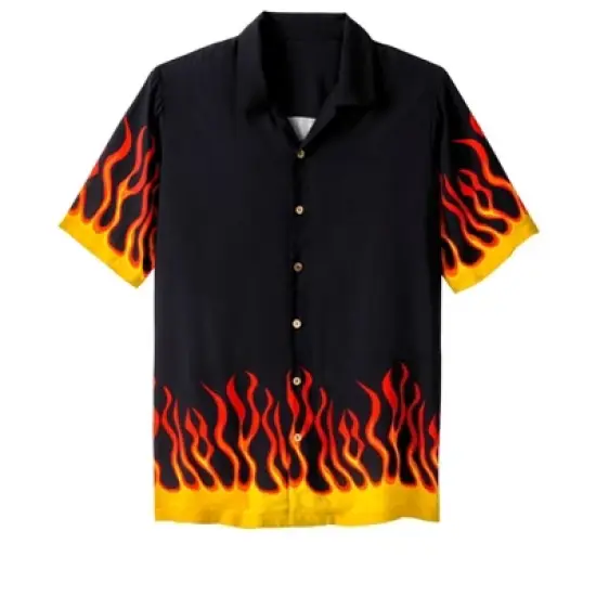 KS Island by KingSize Men's Big & Tall  Printed Rayon Short-Sleeve Shirt image {15}