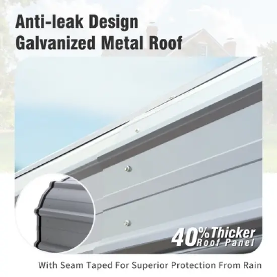 Captiva Designs 12&rsquo; x 20&rsquo; Heavy Duty Metal Carport - Versatile Shelter with Optional Sidewalls image {4}