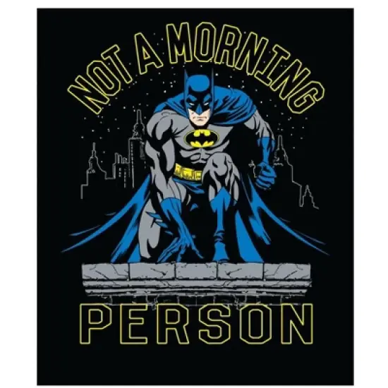 Batman Not a Morning Person Black T-shirt Toddler Boy to Youth Boy image {1}