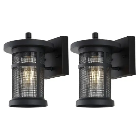 Osprey 7.5" Outdoor Sconce (Set of 2) - PLT4029 - Black - Safavieh image {2}