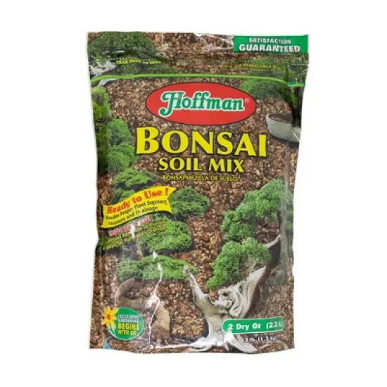 Hoffman Bonsai Soil Potting Mix to Provide Proper Support, Moisture, and Drainage, Ready To Use, 2qt image {5}