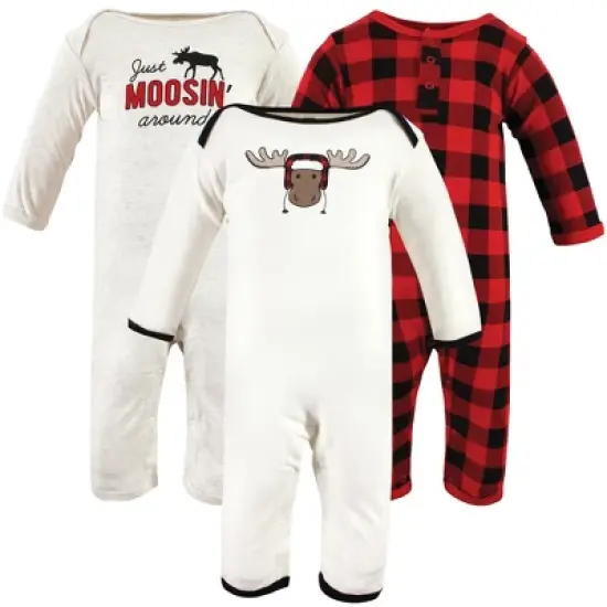 Hudson Baby Infant Boys Cotton Coveralls, Winter Moose image {5}