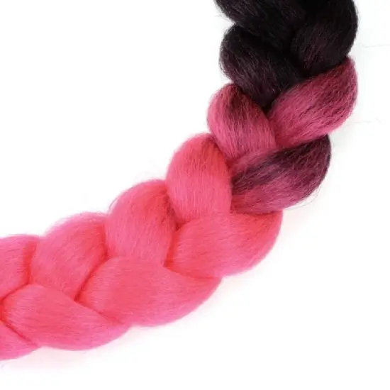 Unique Bargains Suction Cup Braid Gradient Helmet Decor Ponytail 22.83" image {2}