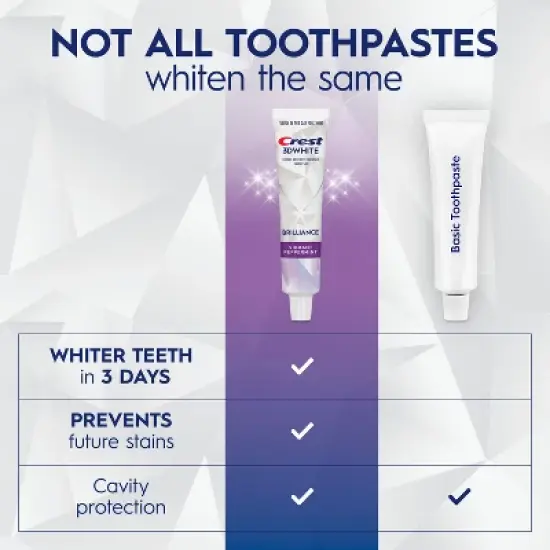 Crest 3D White Brilliance Vibrant Toothpaste - Peppermint - 2.4oz image {6}