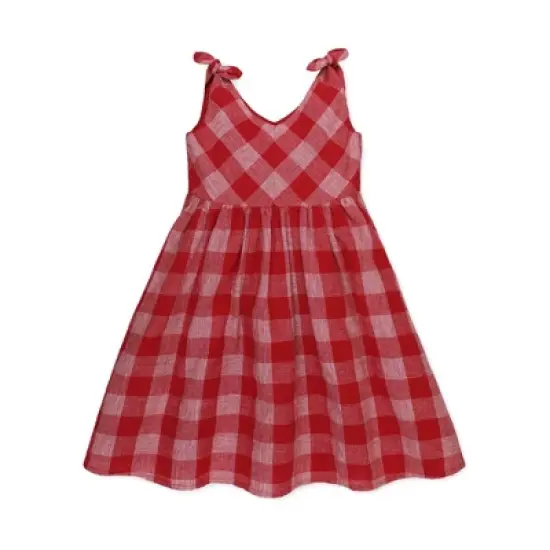 Hope & Henry Girls' Bow Shoulder Swing Dress, Toddler image {12}