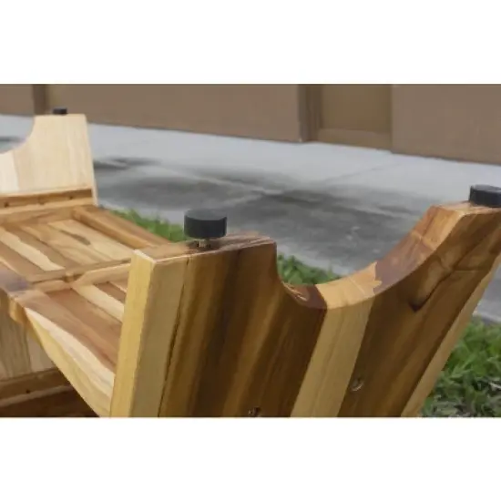 EcoDecors&reg; Serenity&reg; 35" Teak Wood Shower Bench with Shelf in EarthyTeak Finish image {10}