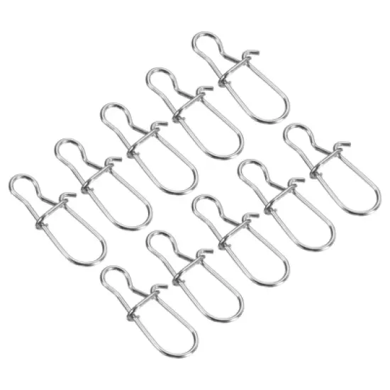 Unique Bargains Stainless Steel Quick Lock Design Connector Fishing Snaps 200 Pcs image {5}