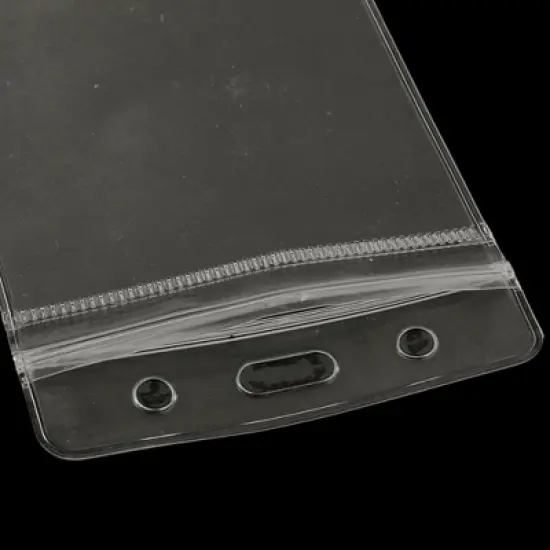 Unique Bargains Soft Plastic Resealable Vertical ID Card Badge Holders 12 Pcs image {5}