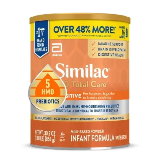 Similac 360 Total Care Sensitive Non-GMO Infant Formula Powder - 30.2oz image {2}