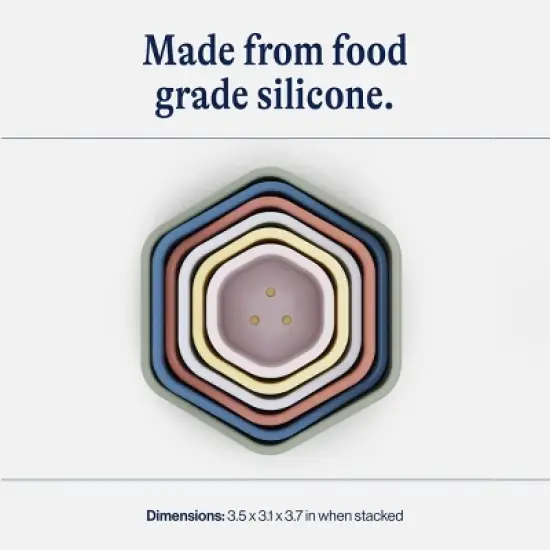 Lalo 6pc Silicone Stacking Cups Bath Toy image {2}