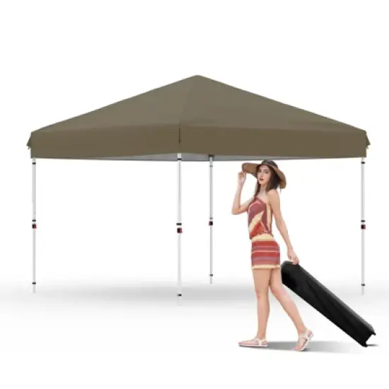 CuisinSmart 10x10 FT Heavy Duty Pop Up Canopy Tent with 1 Removable Mesh Sidewalls, One Person Setup Commercial Shelter for Events, Parties, Camping image {10}