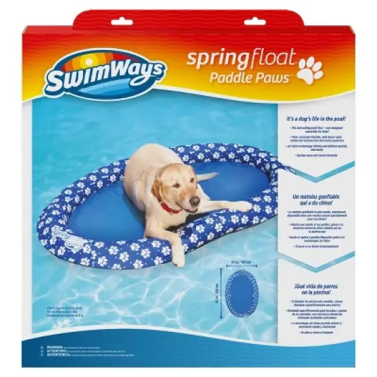 SwimWays Spring Float Paddle Paws Dog Pool Float - Large (65 lbs and Up) image {5}