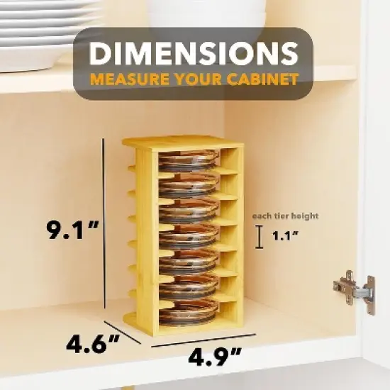 Tumbler Lid Organizer for Kitchen Cabinet (7-Tier)-SpaceAid&reg; image {5}