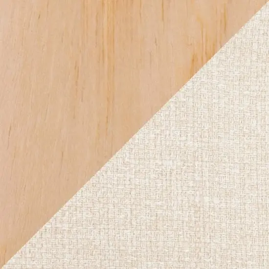 LumiSource Set of 2 Fabrico Dining Chairs Natural/Cream : Upholstered, Wood Frame, Foam Filled, Contemporary Style image {6}