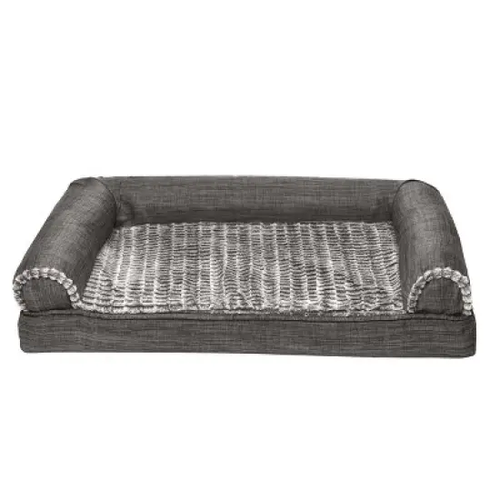 FurHaven Plush & Suede Full Support Sofa Dog Bed image {3}