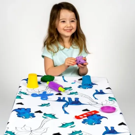 JumpOff Jo - Splat Mat - Waterproof and Washable, for Booster Seat, Tabletop, Carpet - Protection from Spills, Indoor-Outdoor - 51 x 51 image {4}