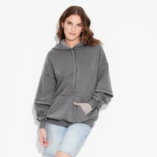 Women's Layered Sleeve Hooded Sweatshirt - Wild Fable&trade; image {1}