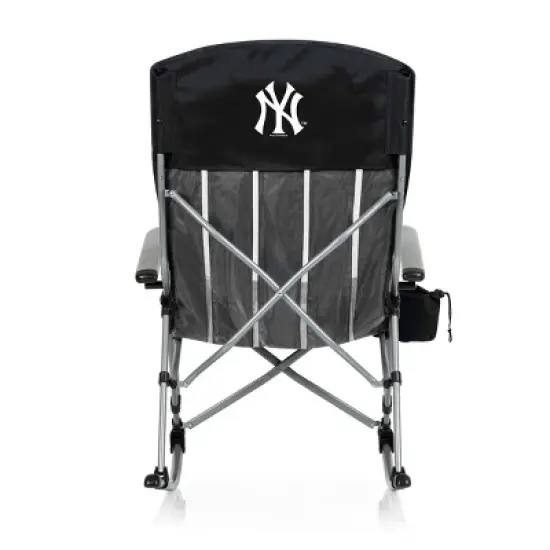 MLB New York Yankees Outdoor Rocking Camp Chair - Black image {1}