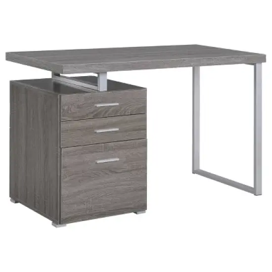 Brennan 3 Drawer Office Desk with Reversible Cabinet - Coaster image {12}