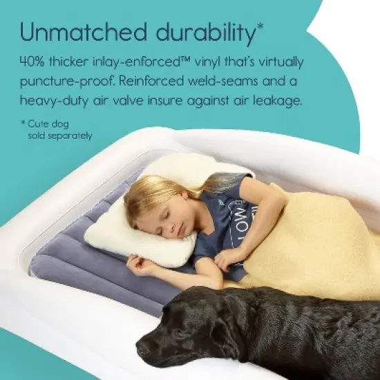 hiccapop Inflatable Toddler Bed - Gray image {3}