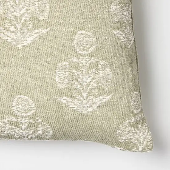 Woven Block Print Square Throw Pillow - Threshold&trade; designed with Studio McGee image {2}